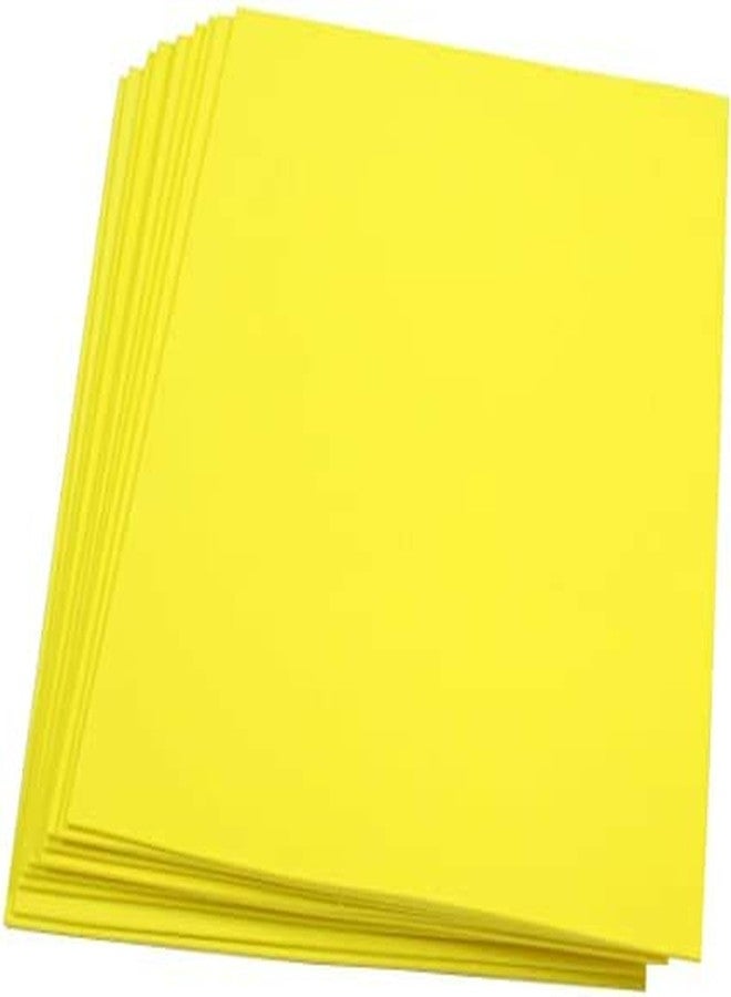 Plain Foam Sheets (Pack of 10,Yellow) for Craft, School Projects, DIY